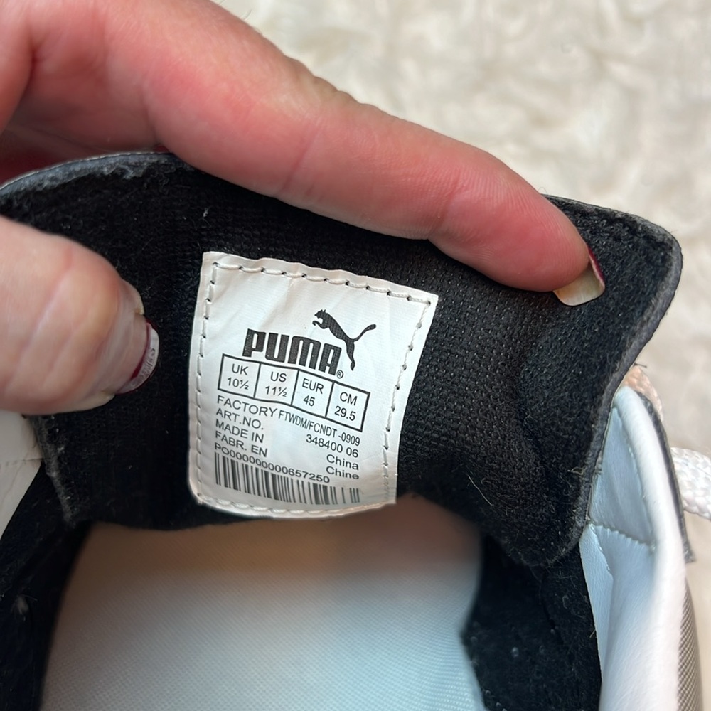 Puma Men’s Clyde PF Black/White/Yellowish Sneakers Size 11.5 US - Picture 13 of 16